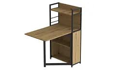 Стіл книжка з етажеркою Практик 1 Ferrum-decor 1200x640x990 Чорний метал ДСП Дуб Артізан 16 мм (FRD-104616) - мініатюра 5