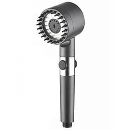 Лійка масажна для душу Idea Turbocharged Head з обертанням 360° Сірий 