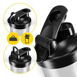Шейкер спортивний 4FIZJO PRO 650 мл White/Black (P-5905973407007) - мініатюра 10