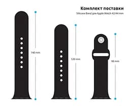 Силіконовий ремінець на смарт-годинник для Apple Watch 42,44,45,46,49 mm, Sport Band (3 Straps), black, зі зручною застібкою, для годинника епл вотч, спортивний, ArmorStandart (ARM49097) - мініатюра 3