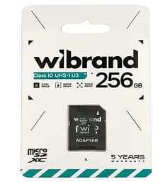 Карта пам'яті Wibrand microSDXC (UHS-1 U3) 256Gb class 10 (adapter SD) (WICDHU3/256GB-A) - мініатюра 2