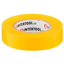 Стрічка електроізоляційна Intertool ізолента 15 м x 17 x 0.15 мм жовта в упаковці 10 шт.