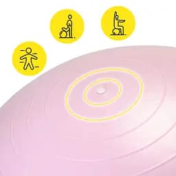 М'яч для фітнесу (фітбол) Cornix 65 см напівмасажний Anti-Burst Light Pink XR-0481 - мініатюра 8