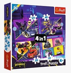 Пазли 4в1 "Знайомство з Бетменом" 34658 Trefl, в коробці (5900511346589)