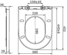 Сидіння для унітазу AM.PM Spirit v2.0 Slim Wrap-Over Soft Close C707858WH, Білий - мініатюра 2