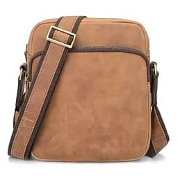 Кожаная мужская сумка через плечо John McDee 34х23х11.5 см sum0025934