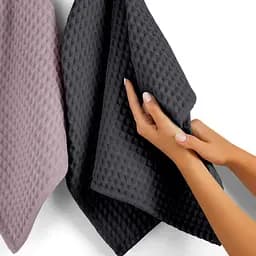 Рушники вафельні Cosas Greek Waffle Normandia 2 шт., 55x90 см/75x130 см, антрацитові/лілові - мініатюра 8