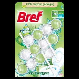 Туалетний блок для унітаза Bref Pro Nature М'ята-Евкаліпт, 3 шт. (793889)