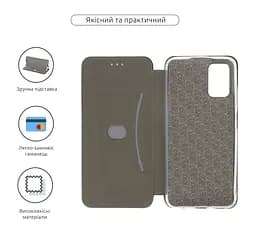 Чехол-книжка для Samsung Galaxy A03s (A037), G-Case, черный, кожаный чехол-книжка из экокожи (PU) и TPU, с магнитом, с подставкой и вместительным кардхолдером, противоударный, защита всего корпуса, ArmorStandart (ARM64526) - мініатюра 3
