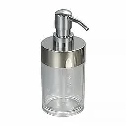 Дозатор для рідкого мила окремостоячий, полікарбонат, нержавіюча сталь, сатин Rj Warsaw RJAC022-02NI, Нержавіюча сталь
