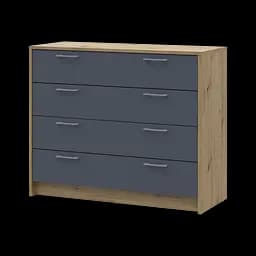 Комод Doros Ронди Дуб Артизан/Графит 4 ящика 100х40х82 (41516186)