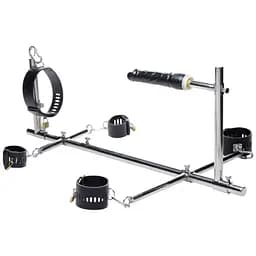 Конструкция для фиксации с фаллоимитатором Imprisoned Metal Stockade with Dildo