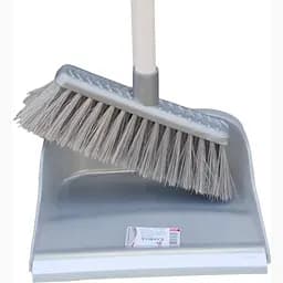 Совок для прибирання Zambak Plastik та щітка з довгими ручками сірий (ZP-139g) - мініатюра 4