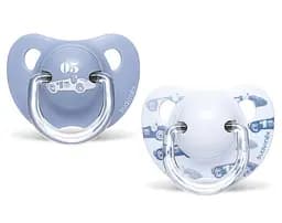 Пустушка силіконова Suavinex Історії малюків, 6-18 міс., блакитний, 2 шт. (304395)
