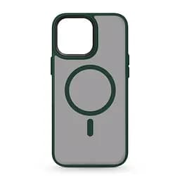 Чехол для Apple iPhone 13 Pro Max, Uniq MagCase, зеленый, противоударный, панель-накладка с MagSafe, ударопрочный TPU+PC, с магнитом MagSafe, поддержка полноценной беспроводной зарядки, ArmorStandart (ARM75328)