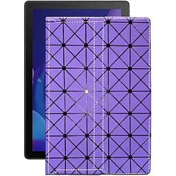 Чохол StatusCASE з екошкіри для планшету Alcatel 1T 10 Smart (8092) Фіолетовий ромб