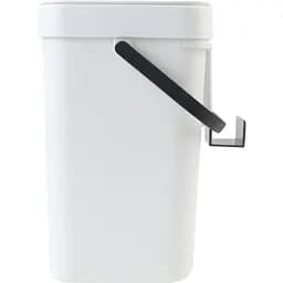 Відро для сміття MBM My Home з кришкою 5 л біле (BIN-11 5L WHITE/ANTHRACITE) - мініатюра 2