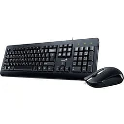 Комплект клавіатура та миша GENIUS KM-160 USB black, UKR - мініатюра 1
