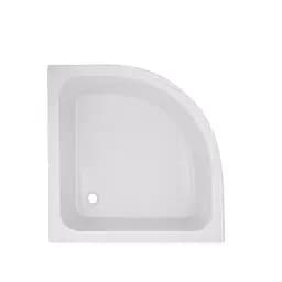 Душова кабіна Latwa SC90x90.SAT.MID.FR полукругла, скло Frost 4 мм + Душовий піддон KAPIELKA ST90x90x26, з панеллю Lidz, Універсальна, хром матовий, глубокий более 20 см - мініатюра 9