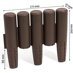 Палісад садовий Prosperplast Palisada трубчастий 2.7 м коричневий - мініатюра 3