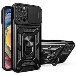 Чохол Ummi Camshield Serge Ring для Apple iPhone 13 Pro (6.1) Чорний / Black
