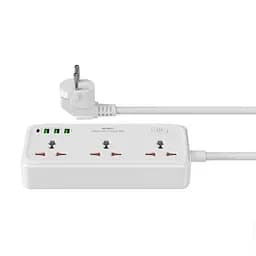 Мережевий подовжувач WIWU 30W Cube Multiple Function GaN Power Strip 1C3A+3 sockets Wi-S005 EU White (6977703654196) - мініатюра 6