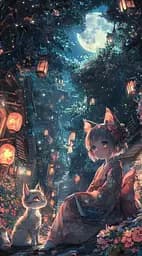 Деревянный классический пазл Девочка-кошка и котенок (ver 2), А3, Картонная коробка 200 элементов