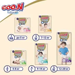 Підгузки на липучках Goo.N Premium Soft 4 (9-14 кг), 104 шт. (2 уп. х 52 шт.) - мініатюра 10