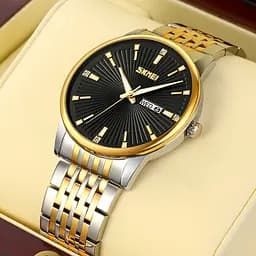 Наручний годинник чоловічий 9323TGDBK Silver/Gold-Black Skmei acs0030914 - мініатюра 3