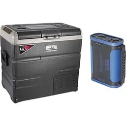 Автомобільний холодильник Brevia 60 л компресор LG (22625) + портативна зарядна станція Brevia ePower 96Ah (fp_1)