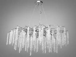 Сучасна новинка, кришталева люстра Гліцинія на 14 ламп, хром