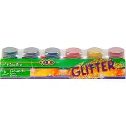 Гуашь ZiBi Kids Line Glitter 6 цветов (ZB.6691)