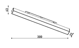 Світильник магнітний трековий Kloodi KDMG-LINE300 PC 12W 3K WH - мініатюра 3