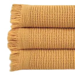 Набір рушників Lotus Home - Rius mustard гірчичний 30x50 (3 од.) - мініатюра 2
