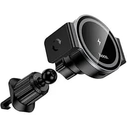 Автотримач з БЗП Hoco HW35 Power 15W (air outlet) Black - мініатюра 4