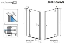 Душові двері Radaway Torrenta DWJ 80 см 32010-01-01N - мініатюра 4