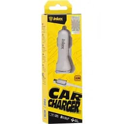 Автомобильное зарядное устройство INKAX CD-12 Car charger + Micro cable 2USB 2.1A White