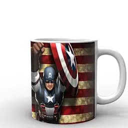 Кухоль GeekLand Captain America Прапор CA.02.003 330 мл білий