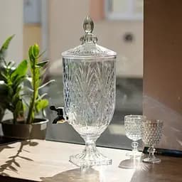 Лимонадниця Crystal Trinity 5 літрів із краном для мохіто-сока напоїв Yiwu HP-19-303 - мініатюра 4