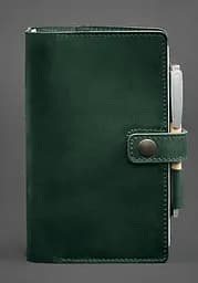 Кожаный блокнот (Софт-бук) 4.0 зеленый Crazy Horse