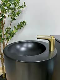 Умивальник VBI Agropoli black matt напольний VBI-019004, Чорний матовий - мініатюра 5