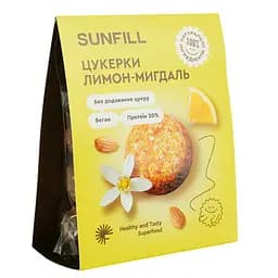 Цукерки Sunfill Лимон-мигдаль з протеїном 73 г