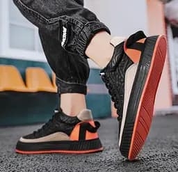 Кеди Grogu Розмір 44 (довжина устілки 275 мм) Black-Orange - мініатюра 4