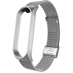 Ремешок Миланская Петля Mi Band 5/6 Серебристый