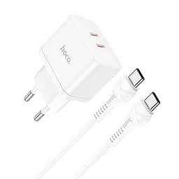 Комплект блок и кабель зарядные Hoco N29 Triumph Type-C to Type-C charger set белый