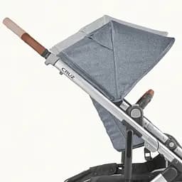 Універсальна коляска 2 в 1 UPPAbaby CRUZ 2, GREGORY (блакитний меланж/срібляста рама/руда шкіра) - мініатюра 6