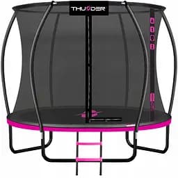 Батут із внутрішньою сіткою THUNDER Inside Ultra 8FT 255 см Black/Pink