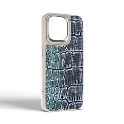 Кожаный чехол для Apple iPhone 15 Pro Max, Harder Glamorous Croco, разноцветный, термополиуретан ТПУ + экокожа с имитацией кожи крокодила, панель, защита корпуса, противоударный, микрофибра, рамка вокруг камеры, защита всего корпуса, (ARM76765) - мініатюра 2