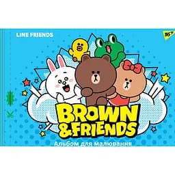 Альбом для малювання Yes Line Friends, А4, 28 аркушів (130487)