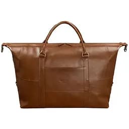 Кожаная дорожная сумка светло-коричневая Краст